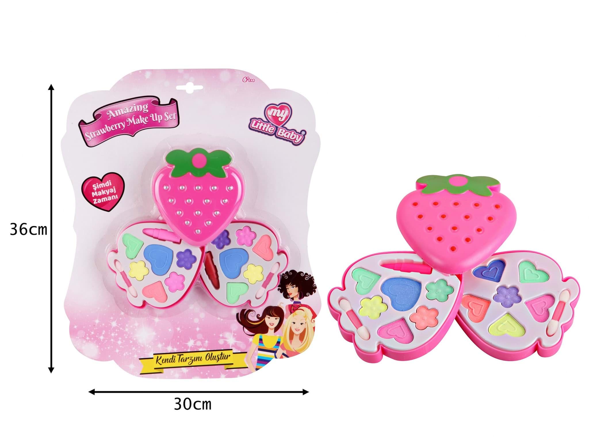 ÇİLEK KARTELA İKİLİ MAKYAJ SETİ resmi